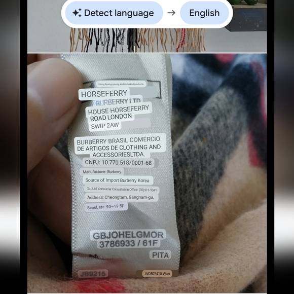 Burberry Heart Print Reversible Cashmere Scarf /Wrap (Rare ) - Picture 10 of 10